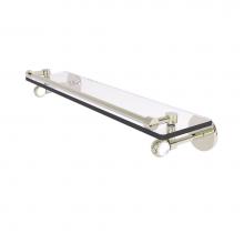 Allied Brass CV-1T-22-GAL-PNI - Clearview Collection 22 Inch Gallery Rail Glass Shelf with Twisted Accents