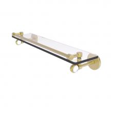 Allied Brass CV-1T-22-GAL-SBR - Clearview Collection 22 Inch Gallery Rail Glass Shelf with Twisted Accents