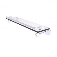 Allied Brass CV-1T-22-GAL-SCH - Clearview Collection 22 Inch Gallery Rail Glass Shelf with Twisted Accents