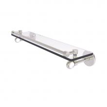 Allied Brass CV-1T-22-GAL-SN - Clearview Collection 22 Inch Gallery Rail Glass Shelf with Twisted Accents