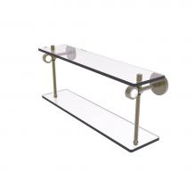 Allied Brass CV-2-16-ABR - Clearview Collection 16 Inch Two Tiered Glass Shelf
