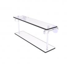 Allied Brass CV-2-22-PC - Clearview Collection 22 Inch Two Tiered Glass Shelf