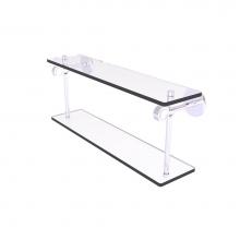 Allied Brass CV-2-22-SCH - Clearview Collection 22 Inch Two Tiered Glass Shelf