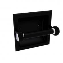 Allied Brass CV-24CT-BKM - Clearview Collection Recessed Toilet Paper Holder with Twisted Accents