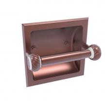 Allied Brass CV-24CT-CA - Clearview Collection Recessed Toilet Paper Holder with Twisted Accents