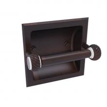 Allied Brass CV-24CT-VB - Clearview Collection Recessed Toilet Paper Holder with Twisted Accents