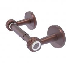 Allied Brass CV-24G-CA - Clearview Collection Two Post Toilet Tissue Holder with Groovy Accents
