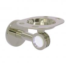 Allied Brass CV-26D-PNI - Clearview Collection Tumbler and Toothbrush Holder with Dotted Accents