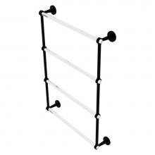 Allied Brass CV-28-24-BKM - Clearview Collection 4 Tier 24 Inch Ladder Towel Bar - Matte Black