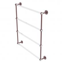 Allied Brass CV-28-30-CA - Clearview Collection 4 Tier 30 Inch Ladder Towel Bar - Antique Copper