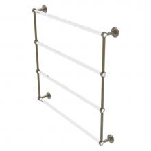Allied Brass CV-28-36-ABR - Clearview Collection 4 Tier 36 Inch Ladder Towel Bar - Antique Brass