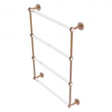 Allied Brass CV-28D-24-BBR - Clearview Collection 4 Tier 24 Inch Ladder Towel Bar with Dotted Accents - Brushed Bronze