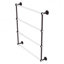 Allied Brass CV-28D-30-ABZ - Clearview Collection 4 Tier 30 Inch Ladder Towel Bar with Dotted Accents - Antique Bronze