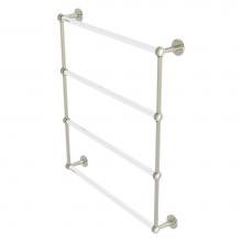 Allied Brass CV-28D-30-PNI - Clearview Collection 4 Tier 30 Inch Ladder Towel Bar with Dotted Accents - Polished Nickel