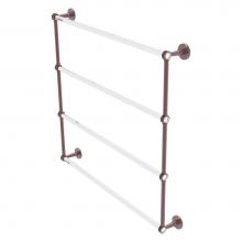 Allied Brass CV-28D-36-CA - Clearview Collection 4 Tier 36 Inch Ladder Towel Bar with Dotted Accents - Antique Copper