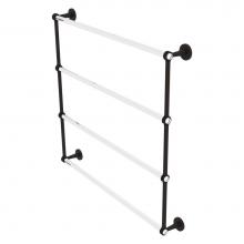 Allied Brass CV-28D-36-ORB - Clearview Collection 4 Tier 36 Inch Ladder Towel Bar with Dotted Accents - Oil Rubbed Bronze