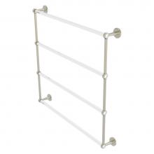 Allied Brass CV-28G-36-PNI - Clearview Collection 4 Tier 36 Inch Ladder Towel Bar with Grooved Accents - Polished Nickel