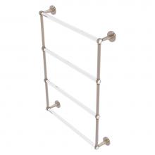 Allied Brass CV-28T-24-PEW - Clearview Collection 4 Tier 24 Inch Ladder Towel Bar with Twisted Accents - Antique Pewter