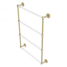 Allied Brass CV-28T-24-SBR - Clearview Collection 4 Tier 24 Inch Ladder Towel Bar with Twisted Accents - Satin Brass