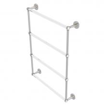 Allied Brass CV-28T-24-SN - Clearview Collection 4 Tier 24 Inch Ladder Towel Bar with Twisted Accents - Satin Nickel
