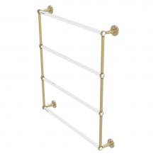 Allied Brass CV-28T-30-SBR - Clearview Collection 4 Tier 30 Inch Ladder Towel Bar with Twisted Accents - Satin Brass