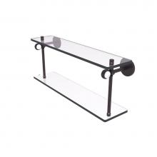Allied Brass CV-2T-22-VB - Clearview Collection 22 Inch Two Tiered Glass Shelf with Twisted Accents