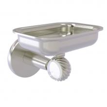 Allied Brass CV-32T-SN - Clearview Collection Wall Mounted Soap Dish Holder with Twisted Accents