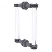 Allied Brass CV-406D-8BB-GYM - Clearview Collection 8 Inch Back to Back Shower Door Pull with Dotted Accents