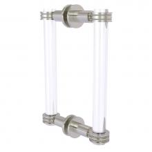Allied Brass CV-406D-8BB-SN - Clearview Collection 8 Inch Back to Back Shower Door Pull with Dotted Accents