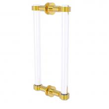 Allied Brass CV-406G-12BB-PB - Clearview Collection 12 Inch Back to Back Shower Door Pull with Groovy Accents