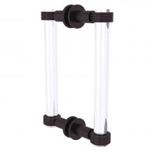 Allied Brass CV-406G-8BB-ABZ - Clearview Collection 8 Inch Back to Back Shower Door Pull with Groovy Accents