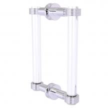 Allied Brass CV-406G-8BB-PC - Clearview Collection 8 Inch Back to Back Shower Door Pull with Groovy Accents