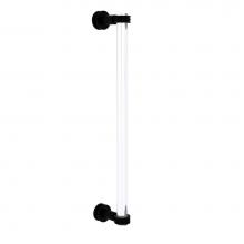 Allied Brass CV-407D-18SM-BKM - Clearview Collection 18 Inch Single Side Shower Door Pull with Dotted Accents