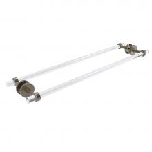 Allied Brass CV-41-BB-30-ABR - Clearview Collection 30 Inch Back to Back Shower Door Towel Bar