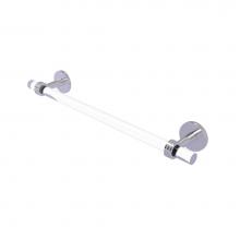 Allied Brass CV-41D-18-SCH - Clearview Collection 18 Inch Towel Bar with Dotted Accents