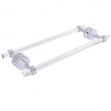 Allied Brass CV-41D-BB-18-SCH - Clearview Collection 18 Inch Back to Back Shower Door Towel Bar with Dotted Accents
