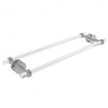 Allied Brass CV-41D-BB-24-SN - Clearview Collection 24 Inch Back to Back Shower Door Towel Bar with Dotted Accents