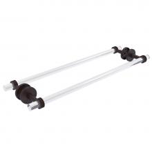 Allied Brass CV-41D-BB-24-VB - Clearview Collection 24 Inch Back to Back Shower Door Towel Bar with Dotted Accents