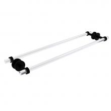 Allied Brass CV-41D-BB-30-BKM - Clearview Collection 30 Inch Back to Back Shower Door Towel Bar with Dotted Accents