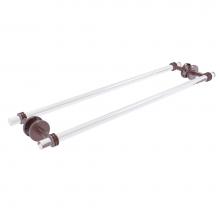 Allied Brass CV-41D-BB-30-CA - Clearview Collection 30 Inch Back to Back Shower Door Towel Bar with Dotted Accents