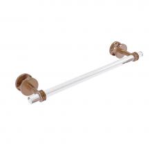 Allied Brass CV-41D-SM-18-BBR - Clearview Collection 18 Inch Shower Door Towel Bar with Dotted Accents
