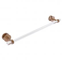 Allied Brass CV-41D-SM-24-BBR - Clearview Collection 24 Inch Shower Door Towel Bar with Dotted Accents