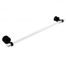 Allied Brass CV-41D-SM-30-BKM - Clearview Collection 30 Inch Shower Door Towel Bar with Dotted Accents