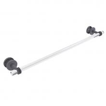 Allied Brass CV-41D-SM-30-GYM - Clearview Collection 30 Inch Shower Door Towel Bar with Dotted Accents