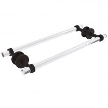 Allied Brass CV-41G-BB-18-ORB - Clearview Collection 18 Inch Back to Back Shower Door Towel Bar with Groovy Accents