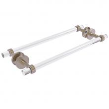 Allied Brass CV-41G-BB-18-PEW - Clearview Collection 18 Inch Back to Back Shower Door Towel Bar with Groovy Accents