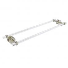 Allied Brass CV-41G-BB-30-PNI - Clearview Collection 30 Inch Back to Back Shower Door Towel Bar with Groovy Accents