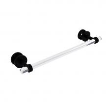 Allied Brass CV-41G-SM-18-BKM - Clearview Collection 18 Inch Shower Door Towel Bar with Groovy Accents
