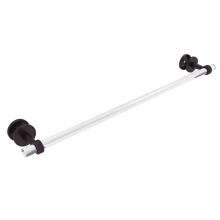 Allied Brass CV-41G-SM-30-ABZ - Clearview Collection 30 Inch Shower Door Towel Bar with Groovy Accents