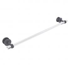 Allied Brass CV-41G-SM-30-GYM - Clearview Collection 30 Inch Shower Door Towel Bar with Groovy Accents